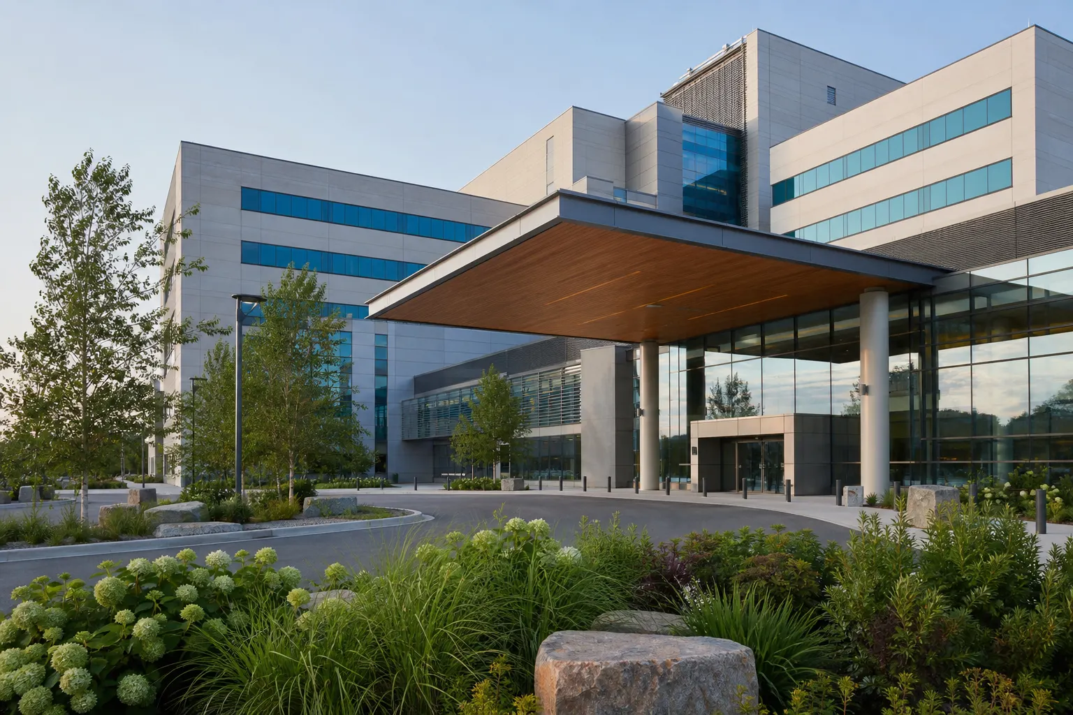 Hospital building massing