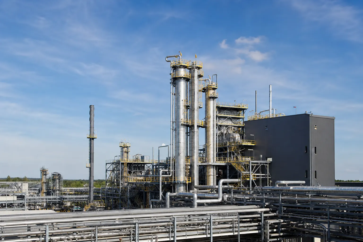 Industrial facility exterior context